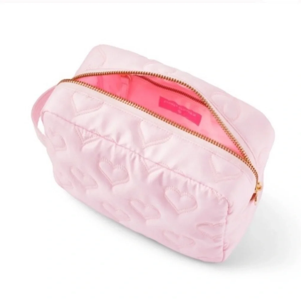 2 Stoney Clover Lane x Target Quilted Pink Heart Cosmetic Bags